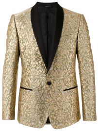 paisley embossed blazer dolce and gabbana at Farfetch