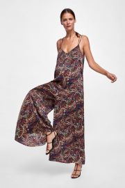 paisley print jumpsuit at Zara