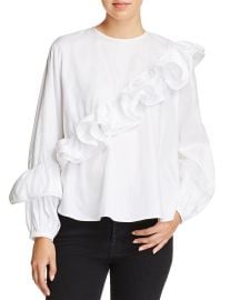 petersyn Jessica Asymmetric Ruffled Shirt at Bloomingdales