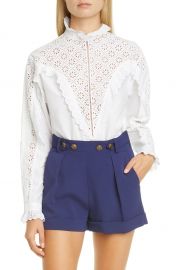 philosophy-di-lorenzo-serafini-eyelet-ruffle-cotton-poplin-blouse at Nordstrom