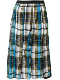 plaid midi skir at Farfetch