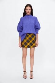 plaid mini skirt at Zara