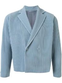 pleated double-breasted jacket at Farfetch