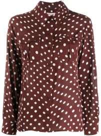 polka dot print long-sleeve shirt at Farfetch