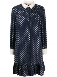 polka dot-print shirt dress at Farfetch