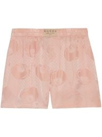 poppy-print silk boxer shorts at Farfetch