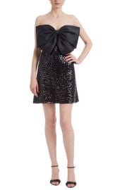 pre-loved Sequin Mini Dress With Bow Top SC2871 - The Archive - Badgley Mischka at Badgley Mischka