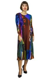 print pleated dress from vanite couture                       at Sandylew