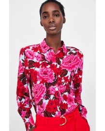 printed blouse by zara at Zara