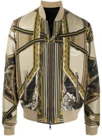 printed bomber jacket at Farfetch