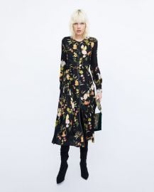 printed midi dress at Zara