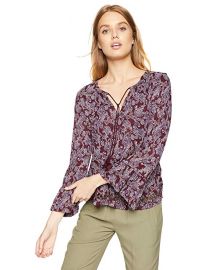 printed peasant top at Amazon