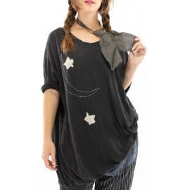 pullover Francis Moon and Stars in Midnight - Boho-Chic Clothing at Boho Chick Clothing