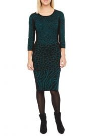 quarter Sleeve Animal Print Sweater Dress  Danny  Nicole  at JCPenny