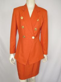 quotChristian Diorquot Orange Double Breasted Suit - at Orlando Vintage Clothing and Costume