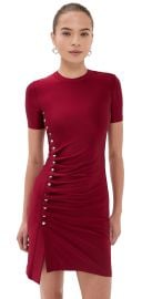 rabanne Draped Mini Dress Ruby Red 40 at Shopbop