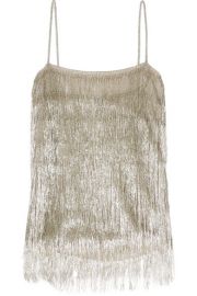 rachel zoe Wick metallic fringed camisole at Net A Porter