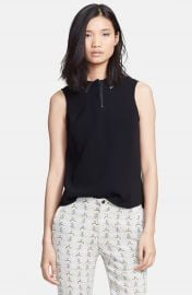 rag   bone  Easy Becker  Leather Trim Top at Nordstrom