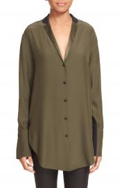 rag   bone  Leighton  Colorblock Silk Shirt at Nordstrom