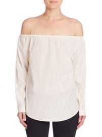 rag   bone JEAN - Polka Dot Off-The-Shoulder Blouse at Saks Fifth Avenue