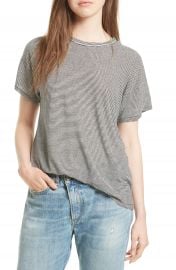 rag   bone JEAN Stripe Linen Blend Tee at Nordstrom