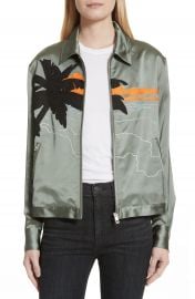 rag   bone Roth Embroidered Satin Jacket at Nordstrom