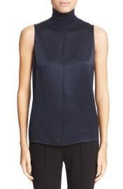 rag & bone \'Singer\' Silk Sleeveless Turtleneck Top at Nordstrom