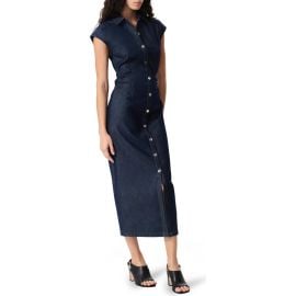 rag & bone Airflex Leah Cotton Blend Denim Shirtdress at Nordstrom