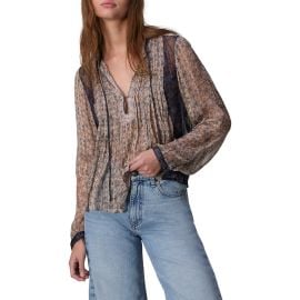 rag & bone Amaris Print Metallic Top at Nordstrom