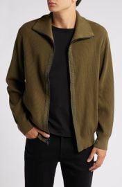 rag & bone Dexter Andrew Rib Organic Cotton Zip Cardigan at Nordstrom