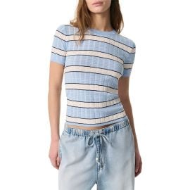 rag & bone Eloise Stripe Short Sleeve Sweater at Nordstrom