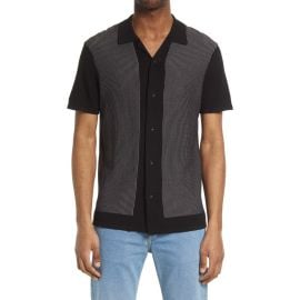 rag & bone Harvey Short Sleeve Knit Button-Up Camp Shirt at Nordstrom