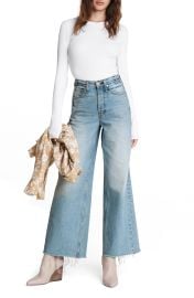 rag & bone Maya High Waist Wide Leg Jeans in Tulip at Nordstrom  at Nordstrom