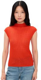 rag & bone Tana Merino Cap Sleeve Sweater Bright Orange XXS at Shopbop