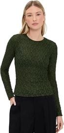 rag & bone Women's Ellie Lace Long Sleeve Tee at Amazon