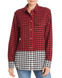 rag  amp  bone Birdie Color-Block Gingham Shirt  Women - Bloomingdale s at Bloomingdales