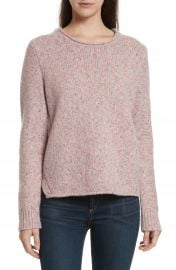 rag  amp  bone Francie Suede Trim Wool Blend Sweater at Nordstrom