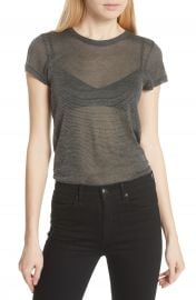 rag  amp  bone JEAN Dawson Shimmer Mesh Tee at Nordstrom