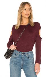 rag  amp  bone JEAN Slash Long Sleeve Tee in Port from Revolve com at Revolve