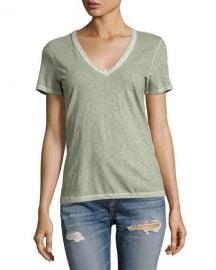 rag  amp  bone JEAN Sublime Wash V-Neck Tee  Green at Neiman Marcus