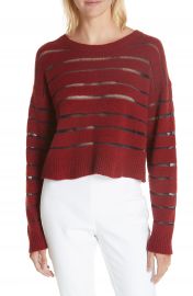 rag  amp  bone Penn Sheer Stripe Crop Sweater   Nordstrom at Nordstrom