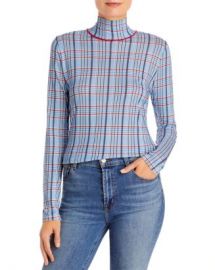 rag  amp  bone Plaid Shaw Turtleneck Top Women - Bloomingdale s at Bloomingdales