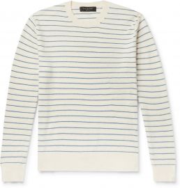 rag and bone Harlow Striped Crewneck Sweate at Mr Porter