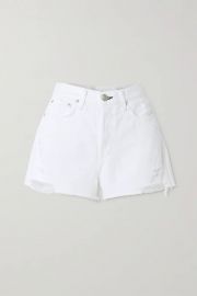 rag and bone Maya distressed denim shorts at Net A Porter