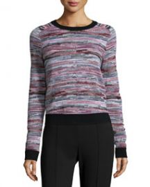 rag and boneJEAN Lola Striped Pullover Sweater Black Pattern at Neiman Marcus