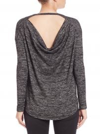 rag and boneJEAN Show Off Long Sleeve Drape-Back Tee in Heather at Saks Fifth Avenue