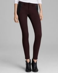 rag andamp boneJEAN Jeans - Pop Legging with Leather Panel in Wine at Bloomingdales