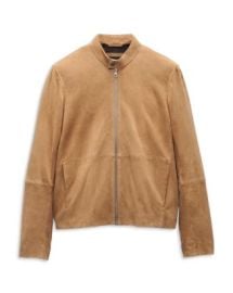 rag bone Archive Cafe Suede Full Zip Racer Jacket Bloomingdales at Bloomingdales