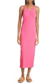 rag bone Asher Rib Tank Dress in Magenta  at Nordstrom