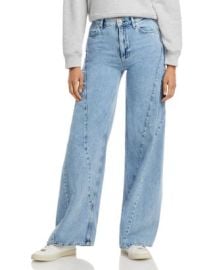 rag bone Cotton Sofie Spliced High Rise Wide Leg Jeans in Alisha Bloomingdales at Bloomingdales